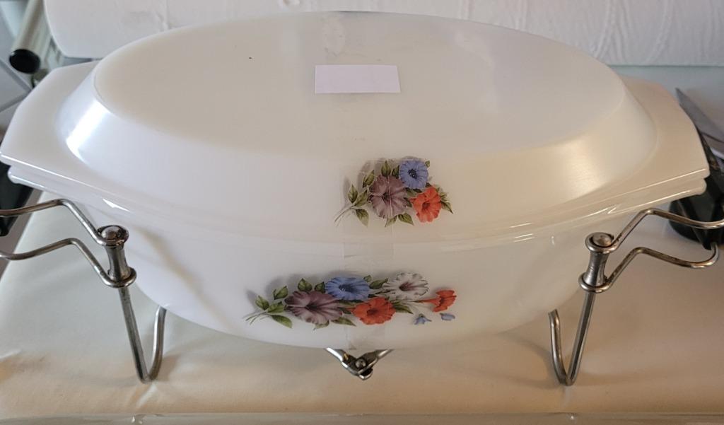 Cocotte Arcopal Vintage avec Support, Enlèvement, Comme neuf, Récipient(s)