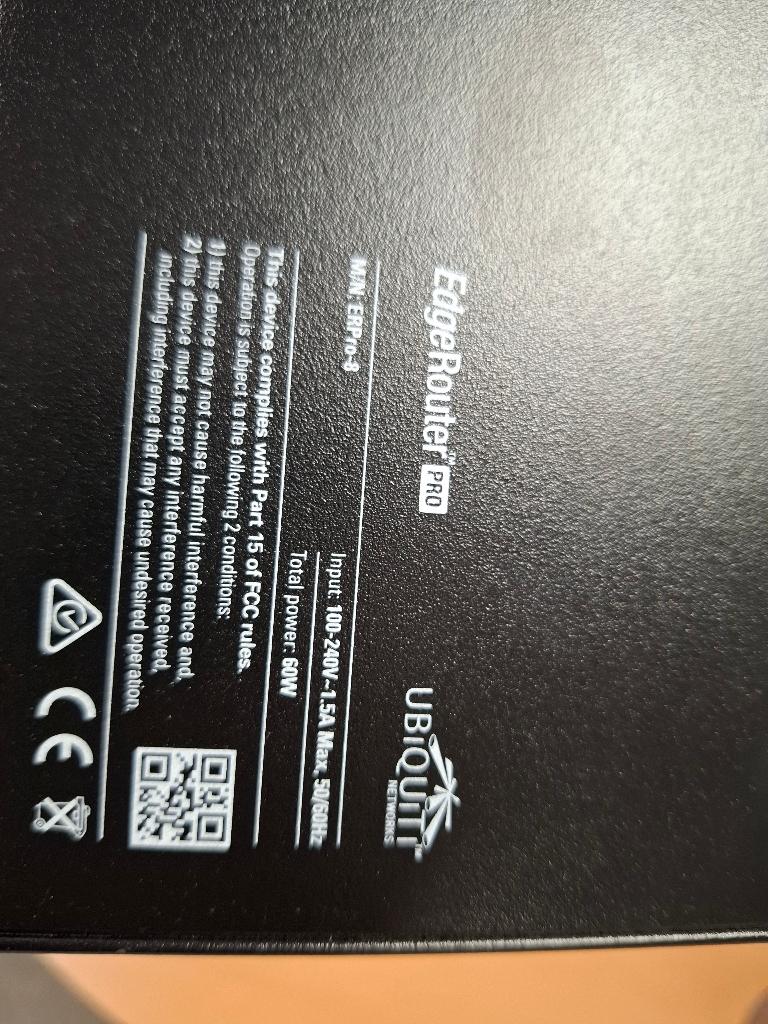 Edgerouter Pro, Computers en Software, Ophalen of Verzenden, Zo goed als nieuw, Router, Ubiquiti Unifi