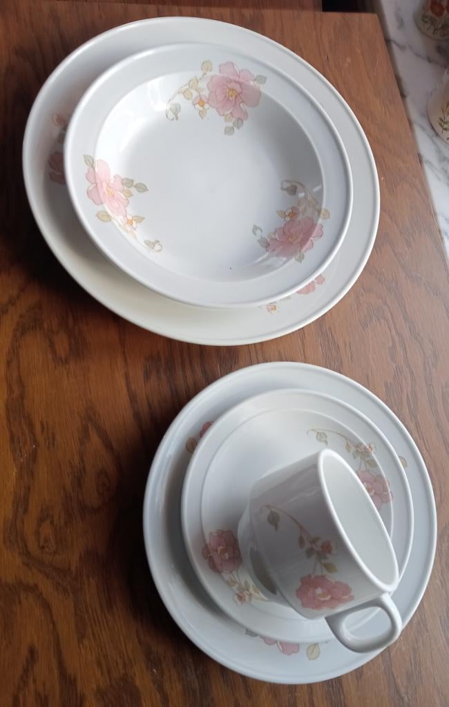 Vaisselle vintage Duraceram 60 pièces, Enlèvement