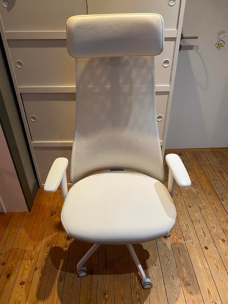 Chaise de bureau - Ikea - Jarvfjallet, Huis en Inrichting, Bureaustoelen, Ophalen, Wit, Zo goed als nieuw, Bureaustoel