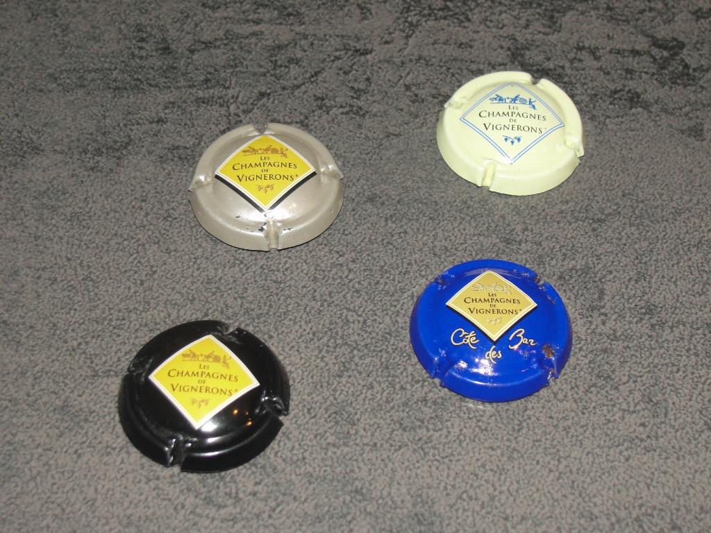 Champagnecapsules "Les Champagnes de Vignerons" (4 stuks), Ophalen of Verzenden, Nieuw
