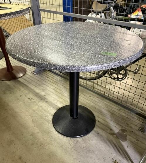 Ronde tafels laag gemarmerd kunstblad, Tuin en Terras, Tuintafels, Ophalen, Gebruikt, Rond, Metaal