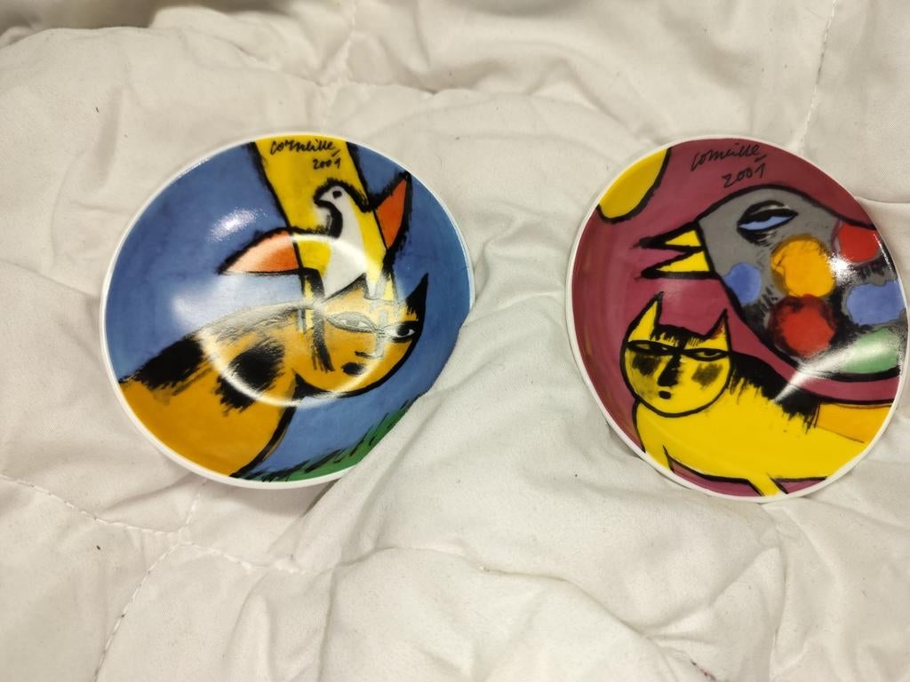 Corneille beschilderde bordjes (kunstwerkjes), Antiek en Kunst, Ophalen