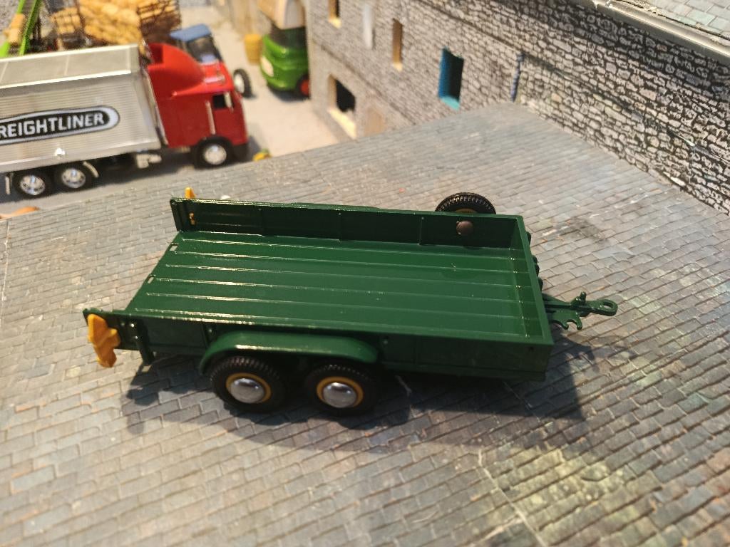 Remorque basse verte Britains de 1981, Enlèvement ou Envoi, Utilisé, Tracteur et Agriculture, Britains