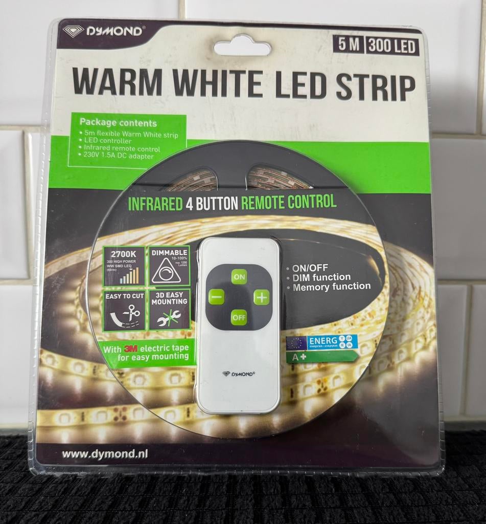 Led Strip Warm White 5M 300LEDS, Ophalen of Verzenden, Nieuw