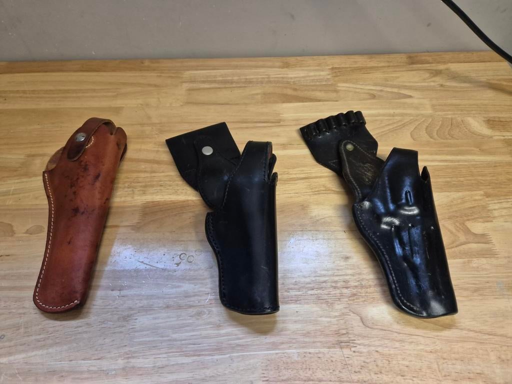 3 lederen holsters, Collections, Enlèvement ou Envoi, Autres, Autres types