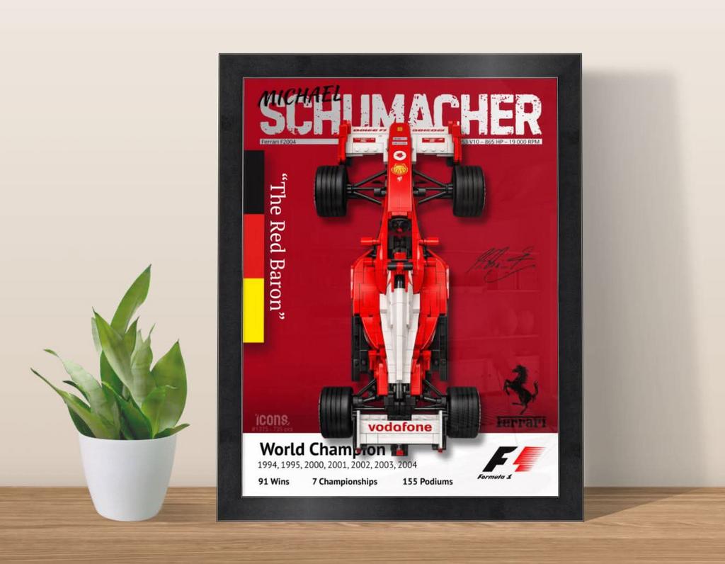 LEGO Ferrari F2004 Schumacher Model 1 poster van 30X40 - PDF, Ophalen, Zo goed als nieuw, Lego