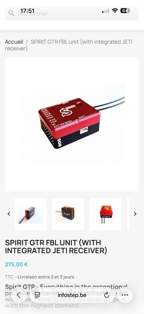 Spirit GTR met jeti ontvanger & geolink stabilisatie systeem, Hobby en Vrije tijd, Ophalen, Nieuw, Helikopter