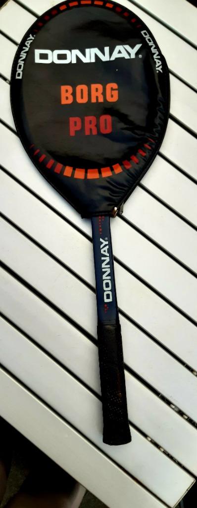 Retro tennis raket Donnay Bjorn Borg Pro, met bescherming ., Enlèvement, Comme neuf, Raquette, Autres marques