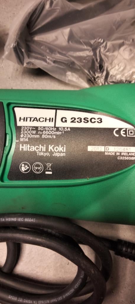 Haakse slijper 230mm Hitachi, Doe-het-zelf en Bouw, Ophalen, Nieuw, 1000 watt of meer, Haakse handslijpmachine