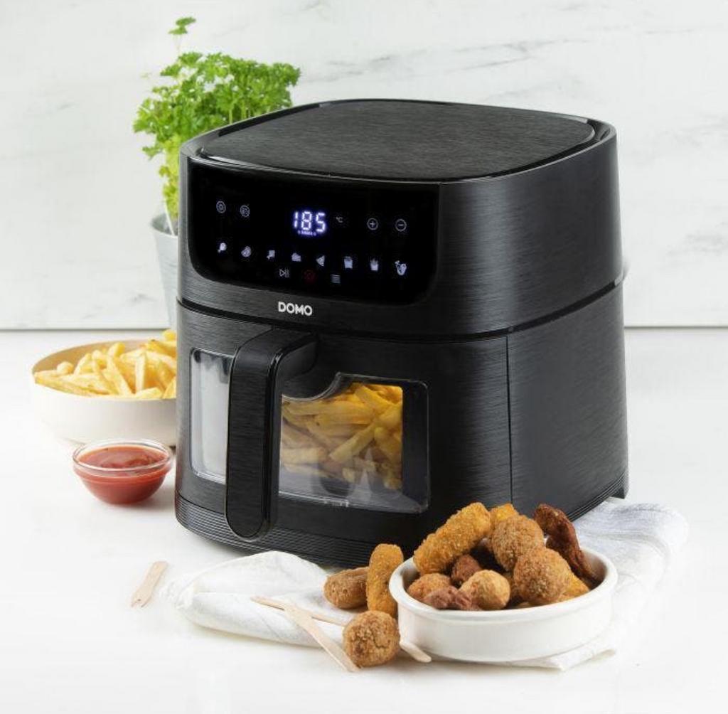 Airfryer DOMO avec fenêtre de visualisation – 6 L – 1500 W, Ophalen, Zo goed als nieuw, Airfryer