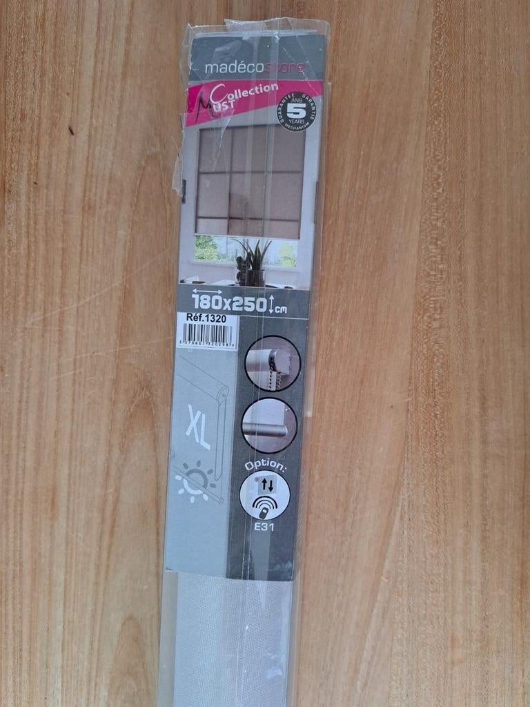 Rolgordijn Madeco 180 x 250 cm. Gebroken wit., Huis en Inrichting, Ophalen, 200 cm of meer, Wit, 150 tot 200 cm