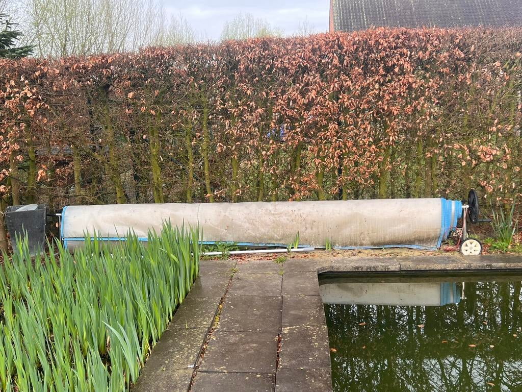 Afdekzeil en oprolsysteem voor zwembad, Ophalen, Gebruikt, Afdekzeil