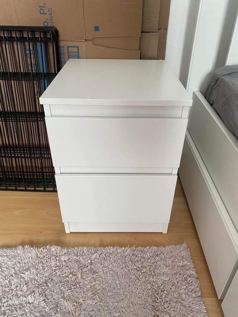 Wit nachtkastje ikea, Huis en Inrichting, Ophalen, Gebruikt, Minder dan 45 cm, Minder dan 55 cm
