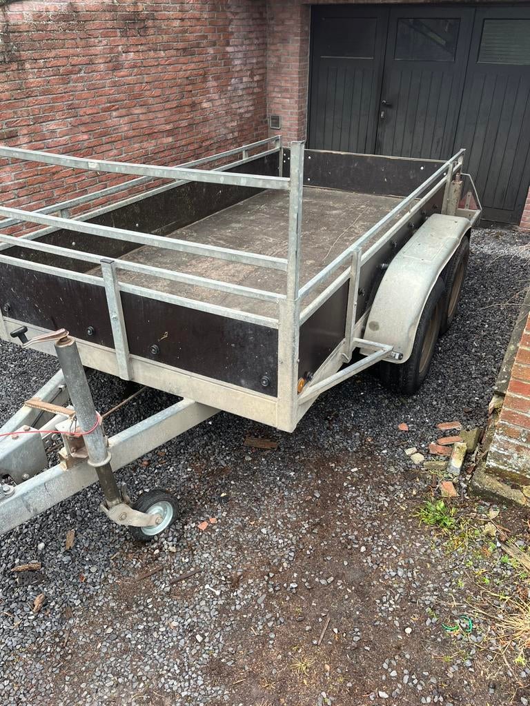Dubbelassige aanhangwagen, Auto diversen, Aanhangers en Bagagewagens, Zo goed als nieuw, Ophalen