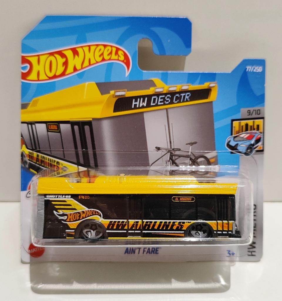 Hot Wheels Aint Fare Bus Shuttle Airlines met fiets (2022), Ophalen of Verzenden
