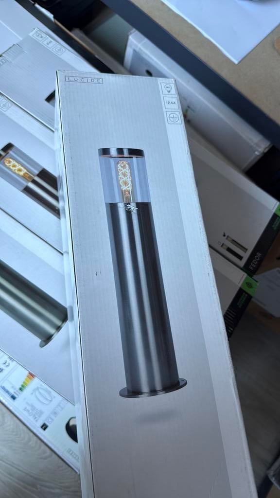 Éclairage extérieur - Borne Lucide Fedor, Enlèvement, Neuf, Inox, Autres types