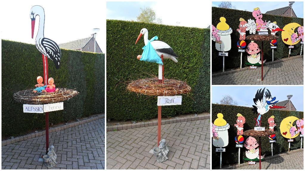 Geboorteborden / geboorte ooievaar, geen waarborg, Kinderen en Baby's, Kraamcadeaus en Geboorteborden, Nieuw, Geboortebord, Ophalen