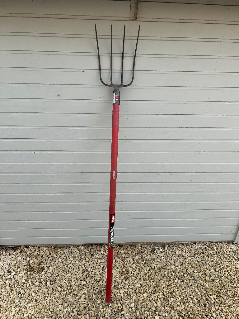 Polet Mestvork 4 tanden en lange Fiber steel (Zemst), Tuin en Terras, Hand-tuingereedschap, Ophalen, Zo goed als nieuw, Vork, Polet