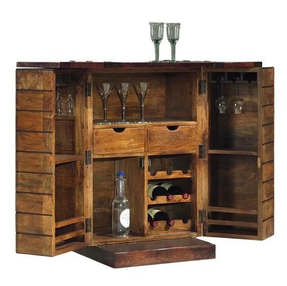 + Bartafel inklapbaar tweekleurig hout van Herods, Huis en Inrichting, Barren, Ophalen, Zo goed als nieuw