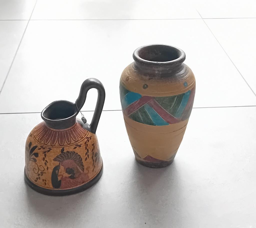 handgemaakte vazen Griekse Oinochoë & Marokkaanse Berbervaas, Ophalen of Verzenden