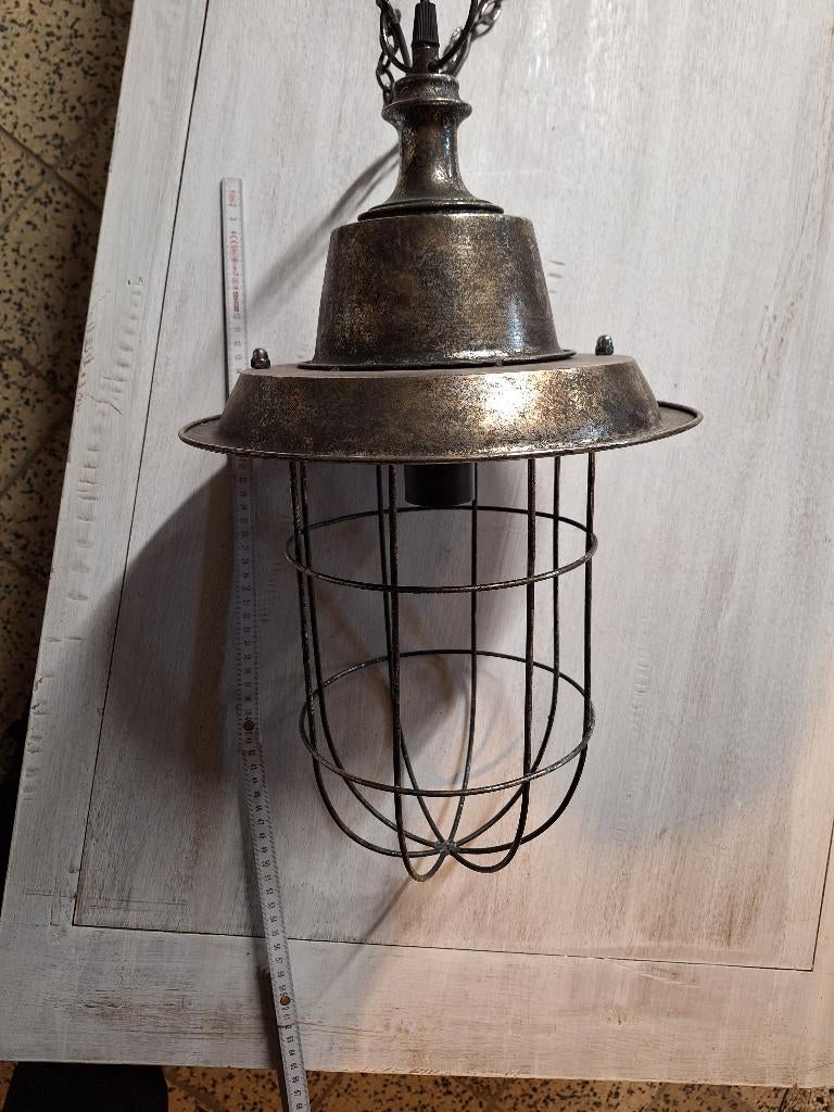 Luster/hanglamp, Huis en Inrichting, Ophalen, 50 tot 75 cm, Rustiek, Zo goed als nieuw