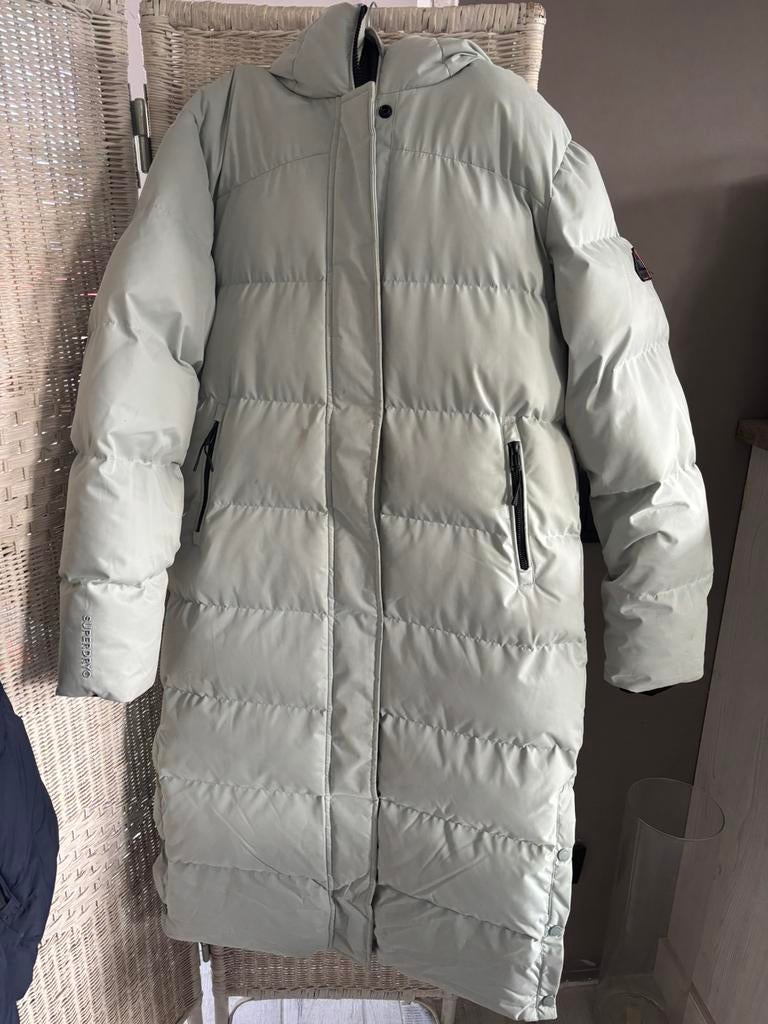 Superdry lange puffer winterjas nieuw, Ophalen of Verzenden, Zo goed als nieuw, Maat 38/40 (M), Blauw