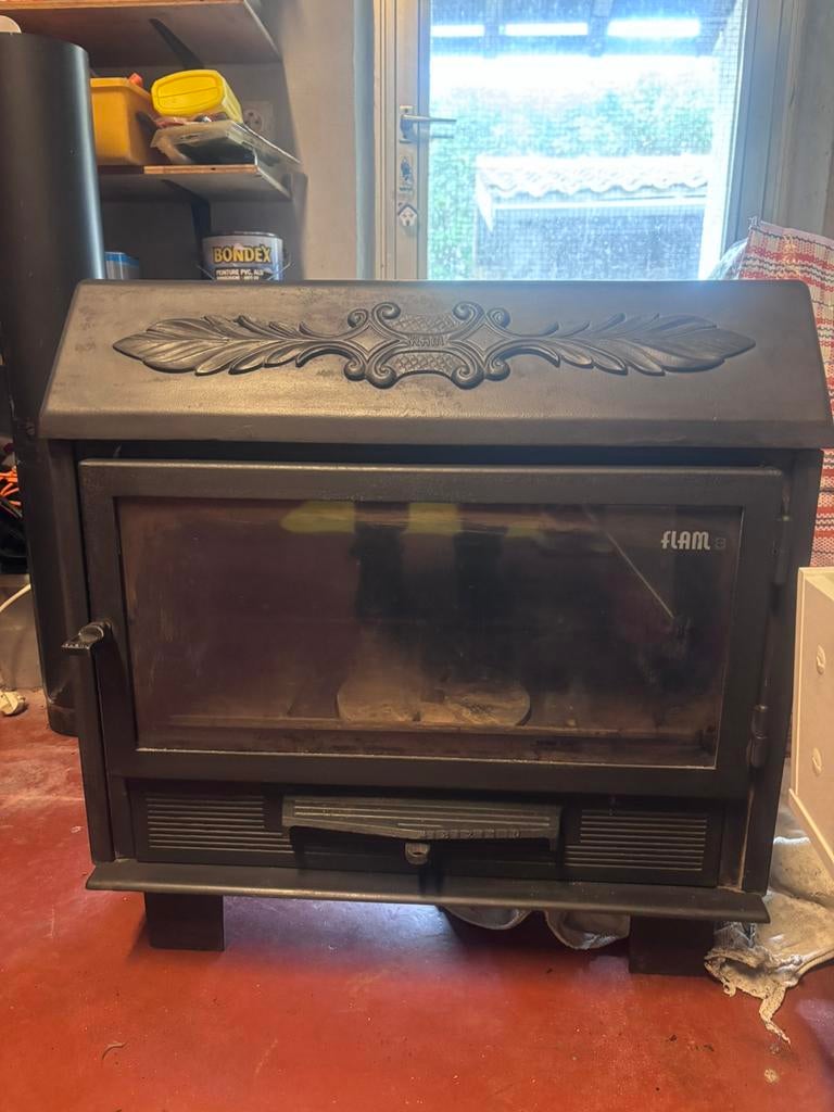 Houtkachel flam, Enlèvement, Utilisé, Bois, Autoportant
