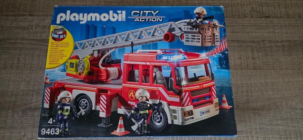 Playmobil Brandweer Ladderwagen 9463, Ophalen of Verzenden, Zo goed als nieuw, Complete set