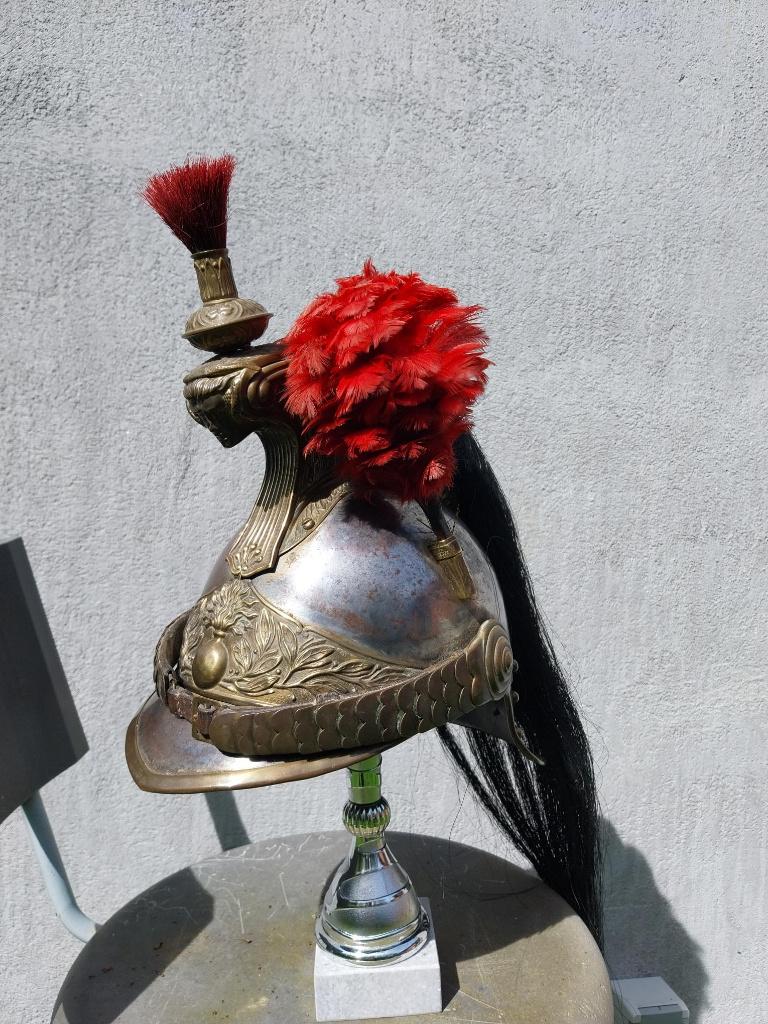 France Cuirassier NCO-helm, Verzamelen, Ophalen, Overige soorten, Helm of Baret