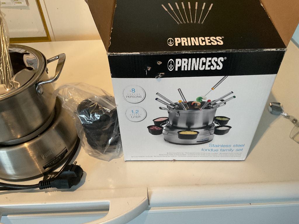 Princess fondue set, Elektronische apparatuur, Ophalen of Verzenden, Zo goed als nieuw, Elektrisch, Fondueset