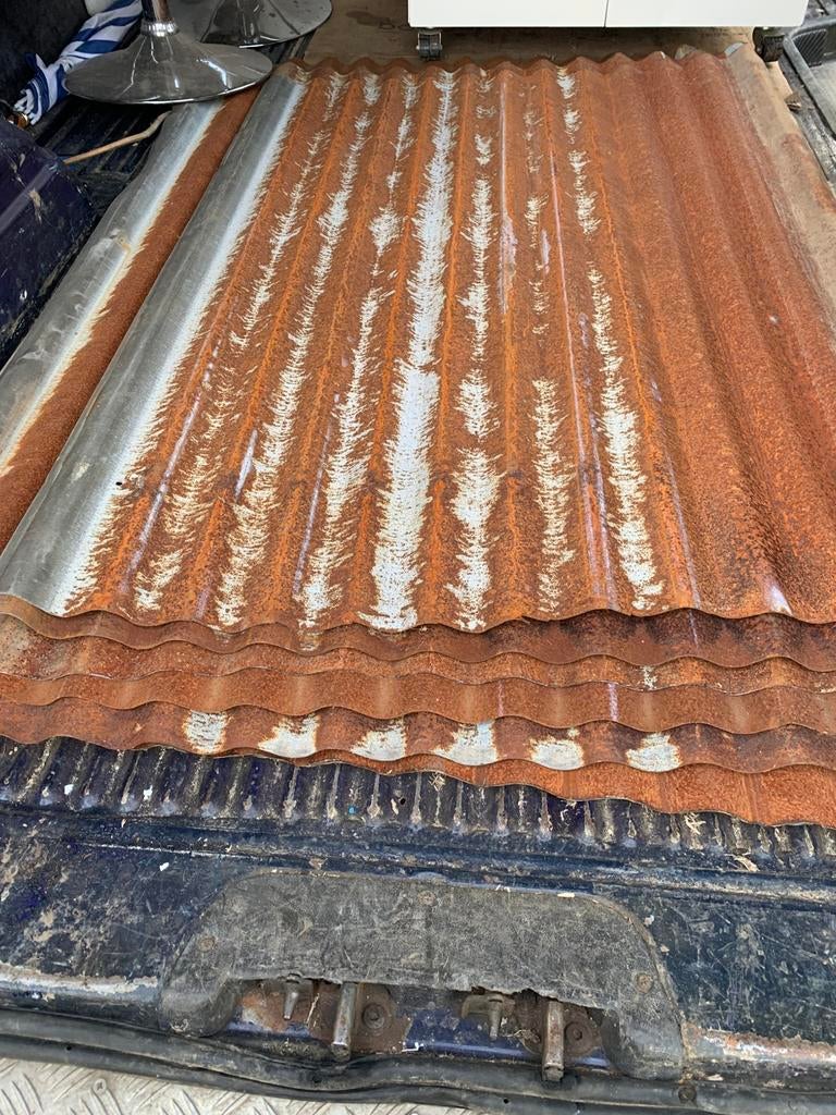 Anciennes tôles ondulées, Bricolage & Construction, Gris, Enlèvement, Utilisé, Métal