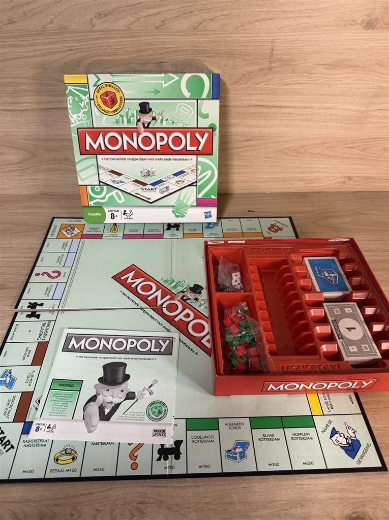 monopoly met versnelde dobbelsteen - s6492, Verzenden, Zo goed als nieuw