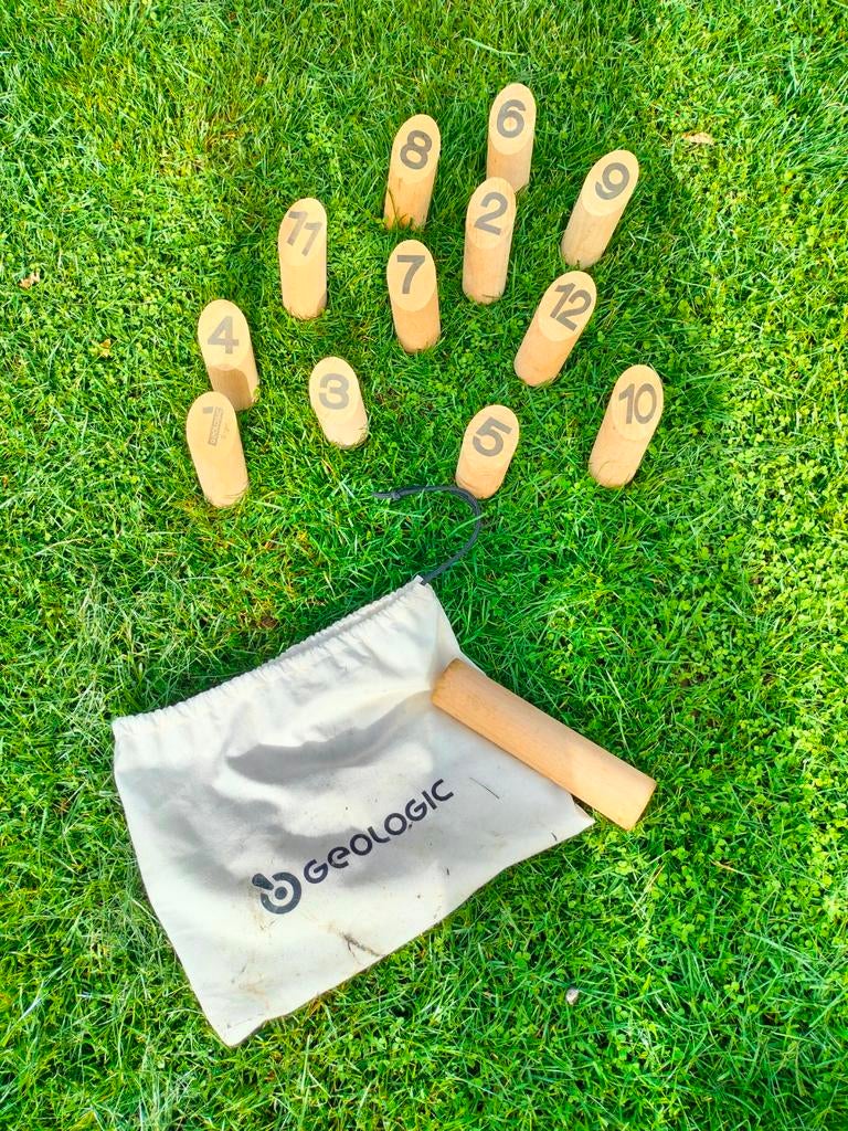 Fins kegelspel - houten werpspel - Geologic, Kinderen en Baby's, Ophalen of Verzenden, Zo goed als nieuw