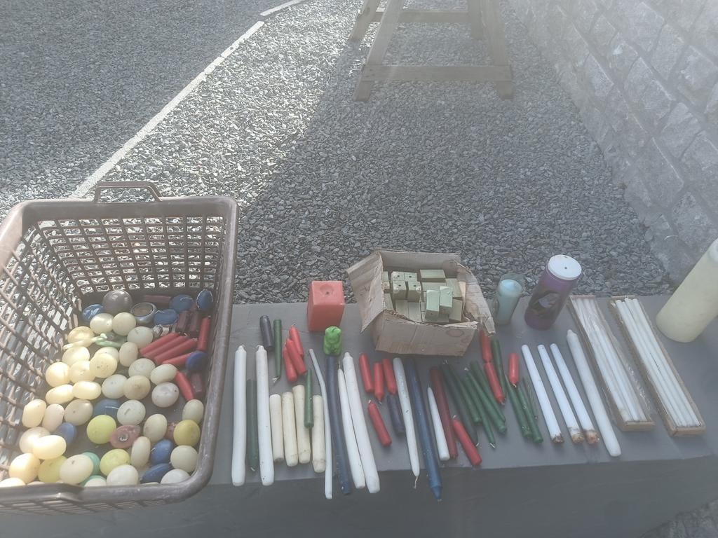 Groot lot diverse kaarsen, Ophalen