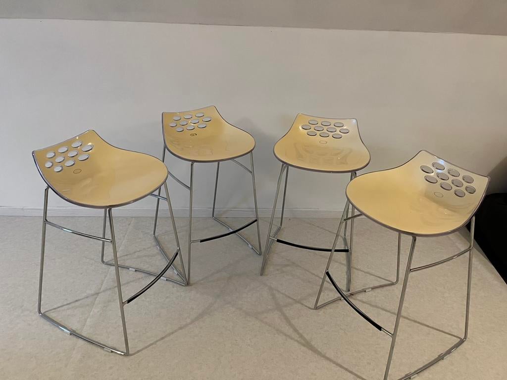 4 Design stoelen calligaris, Maison & Meubles, 4 tabourets, Synthétique, Enlèvement, Utilisé