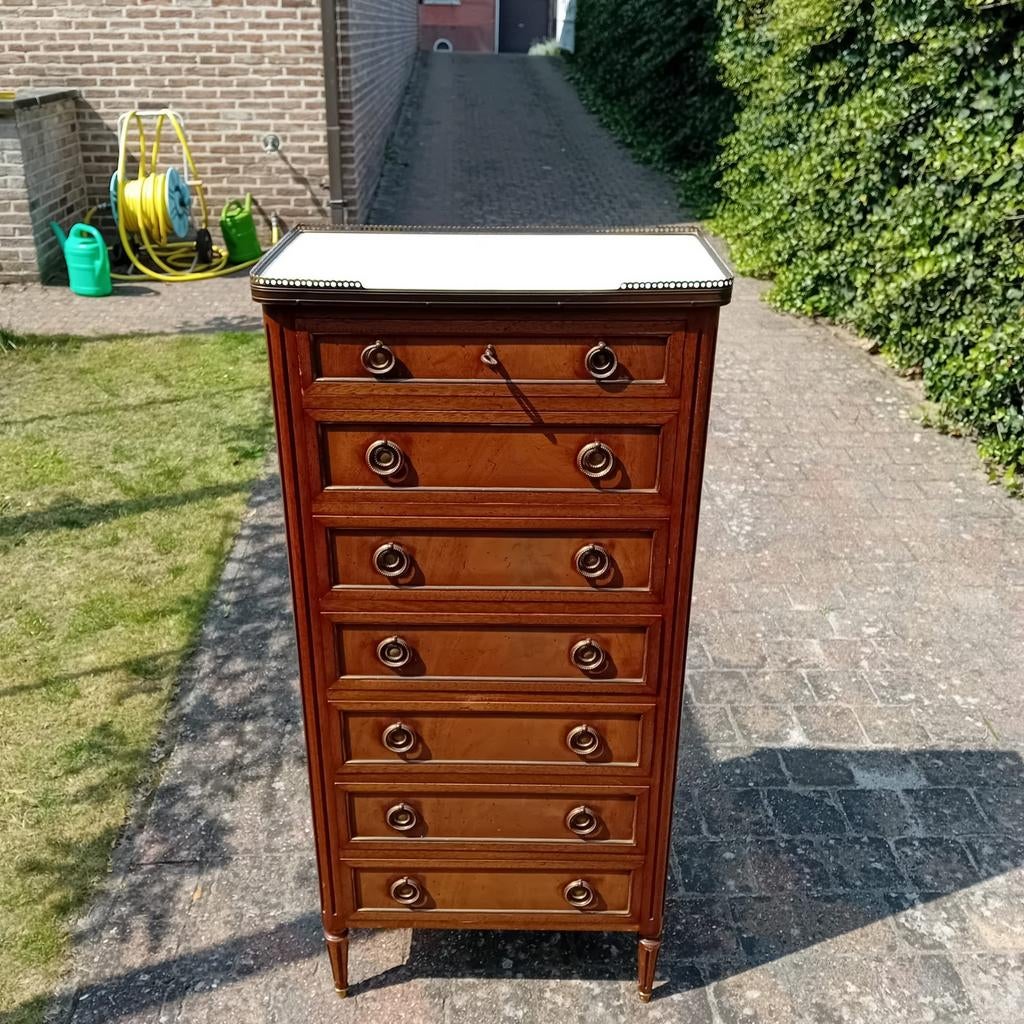 Antieke Franse semainier in mahonie, Maison & Meubles, Enlèvement, Comme neuf