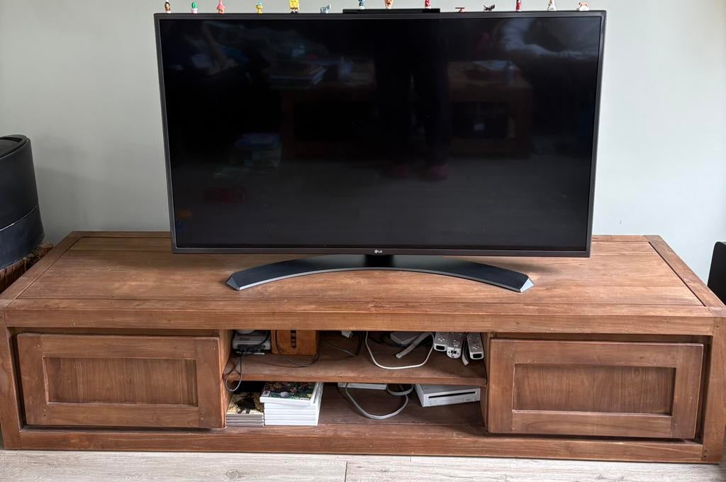 Rustieke teak tv kast, Enlèvement, Comme neuf