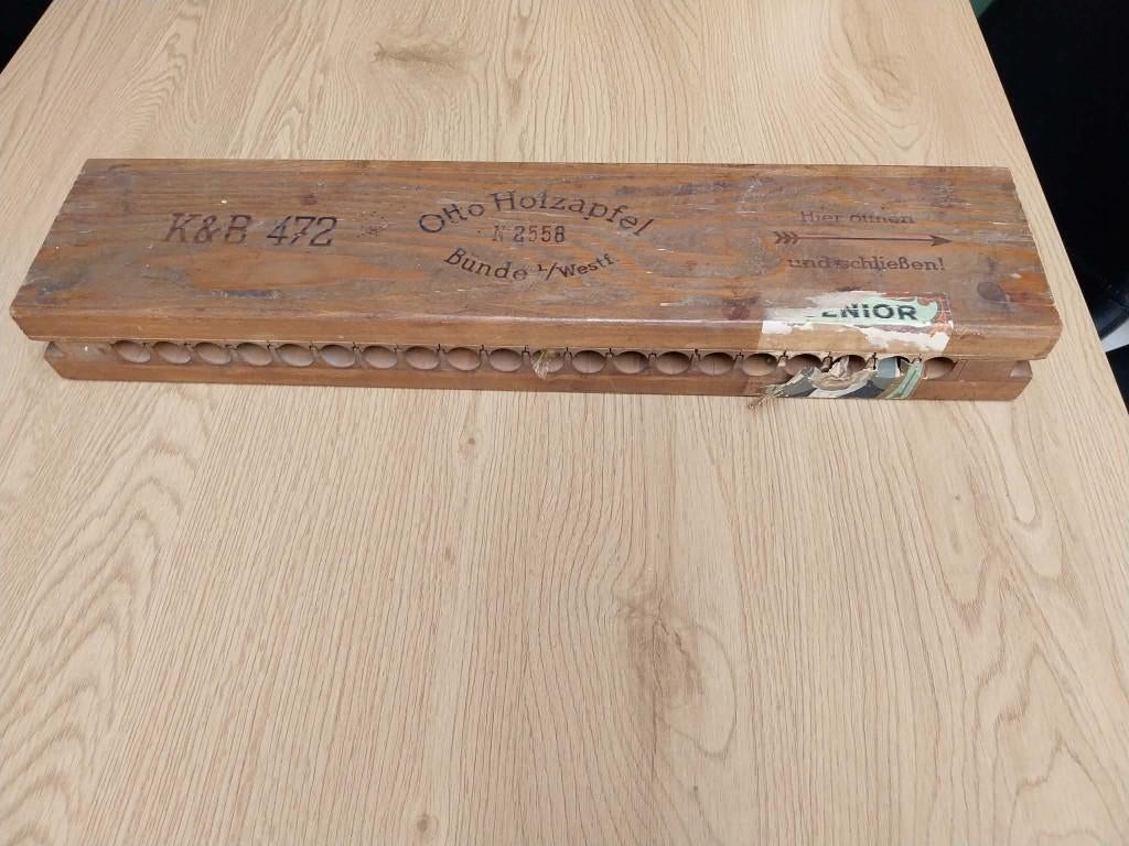 oude  houten sigaren houder mal retro, Verzamelen, Ophalen of Verzenden, Overige typen