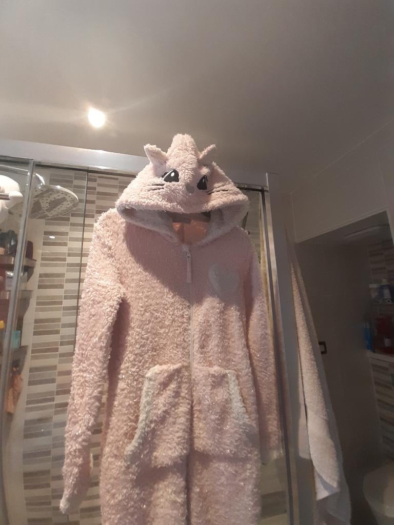 Pyjama combinaison brune « chat » Taille 146/152, Enfants & Bébés, Vêtements enfant | Taille 146, Comme neuf, Garçon ou Fille