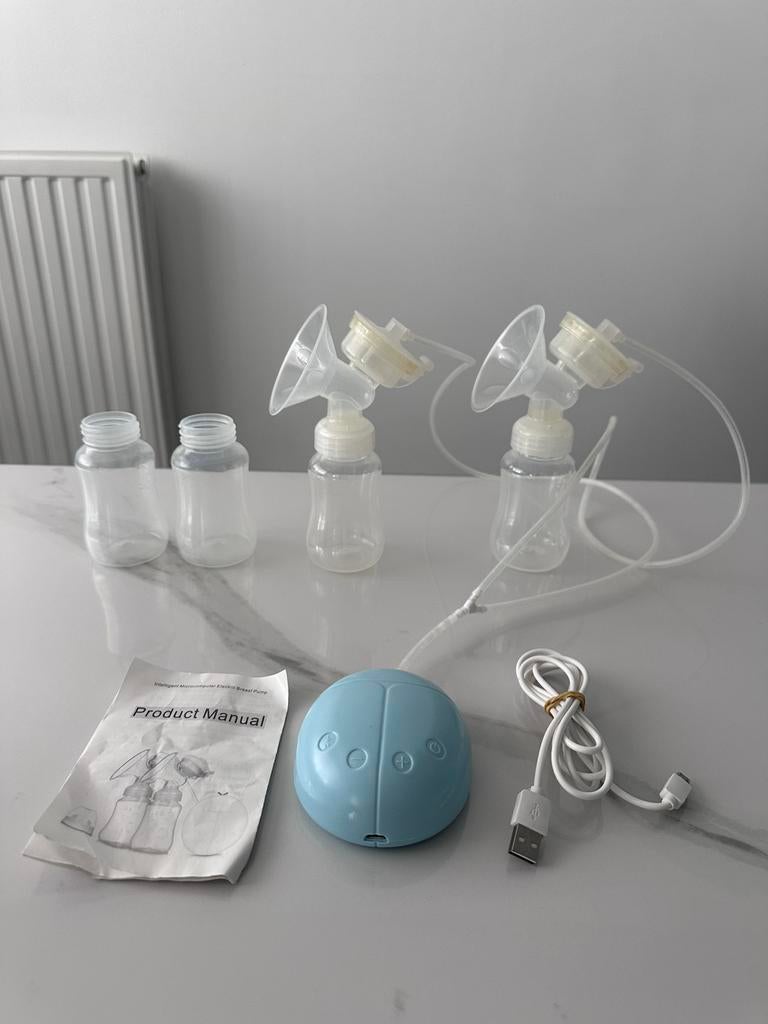 Handmatige borstkolf met extra flesjes – €20, Ophalen, Gebruikt, Borstkolf