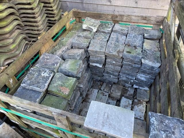 Terrastegels 14cm op 14cm en 15cm op 9cm, Tuiles de terrasse, Utilisé, Moins de 5 m², Enlèvement