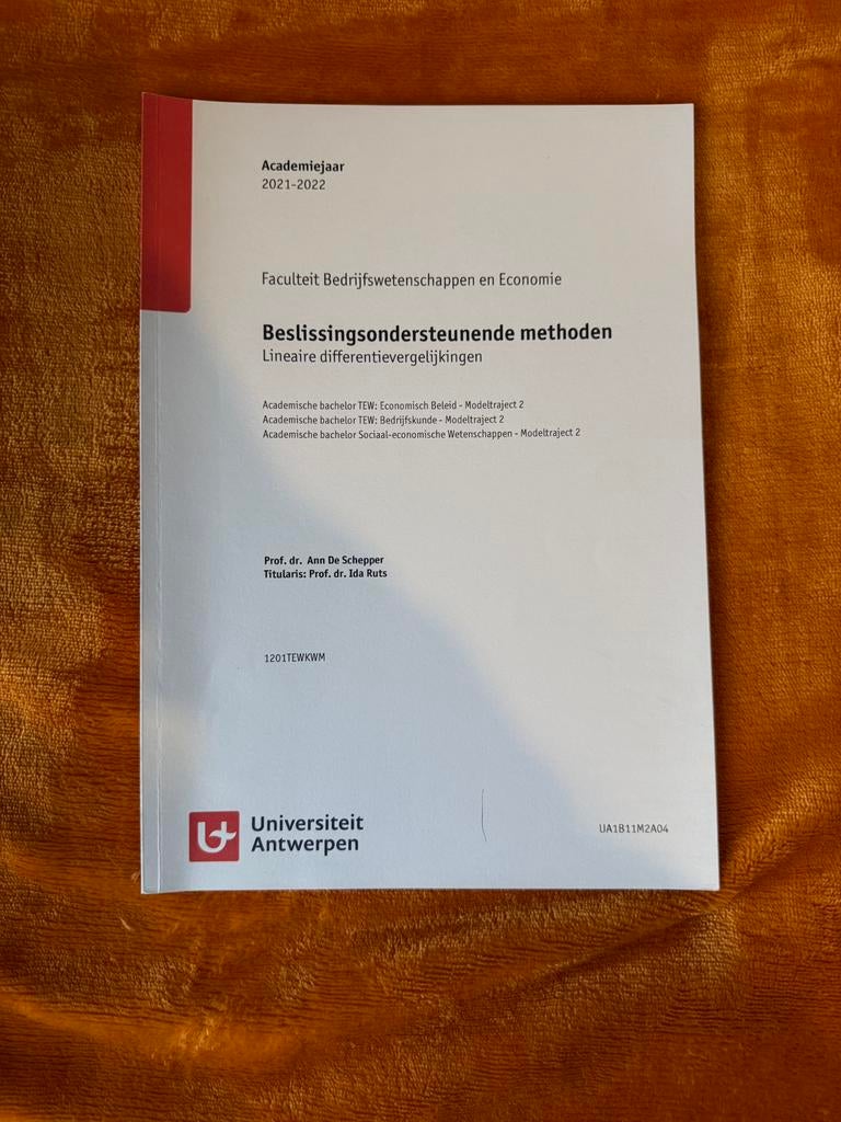 Handboek Beslissingsondersteunende methoden, Boeken, Studieboeken en Cursussen, Ophalen, Zo goed als nieuw