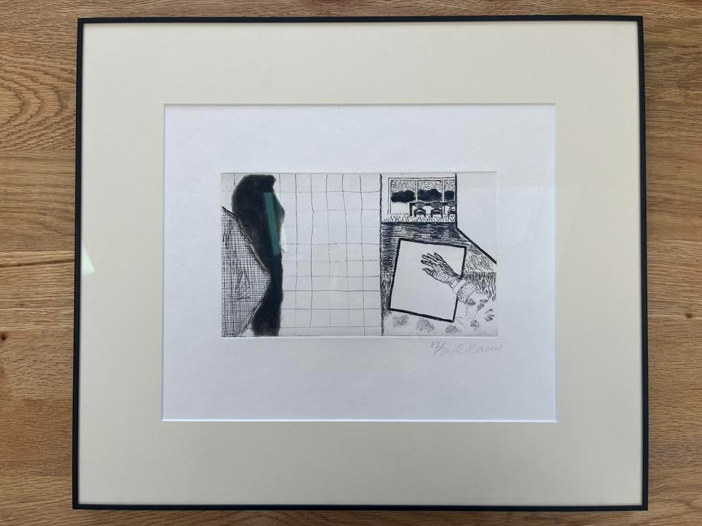 Roger raveel - interieur en slagschaduw, Antiek en Kunst, Kunst | Litho's en Zeefdrukken, Ophalen of Verzenden