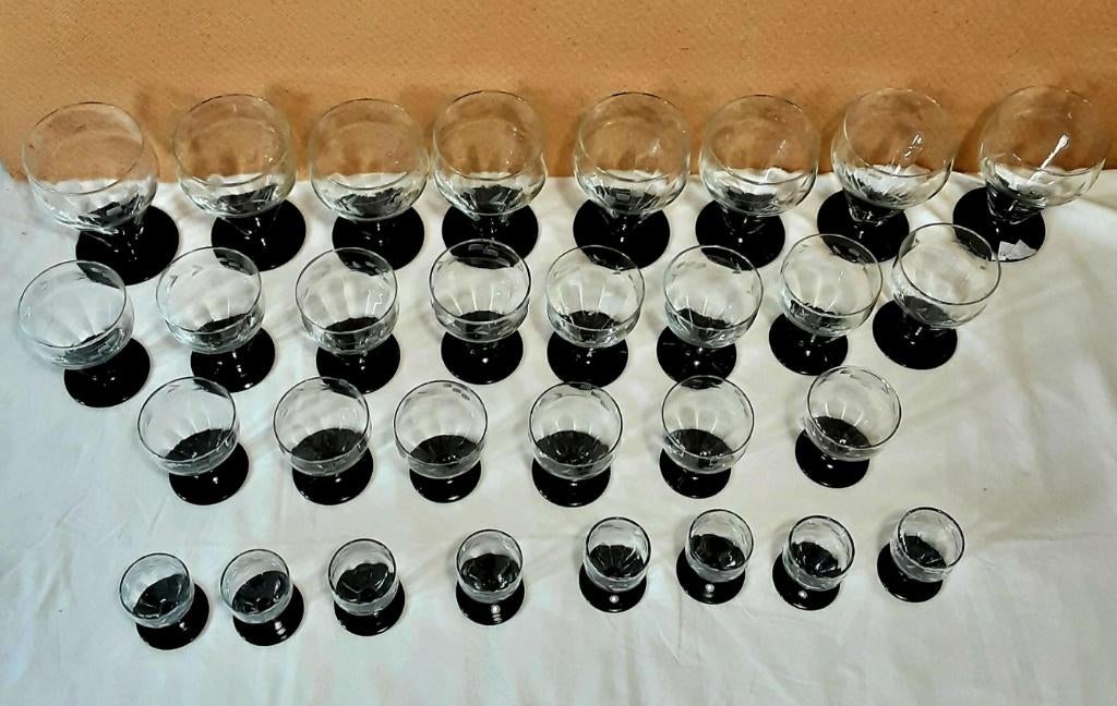 Vaisselle en verre Art Déco 30 pièces, Enlèvement