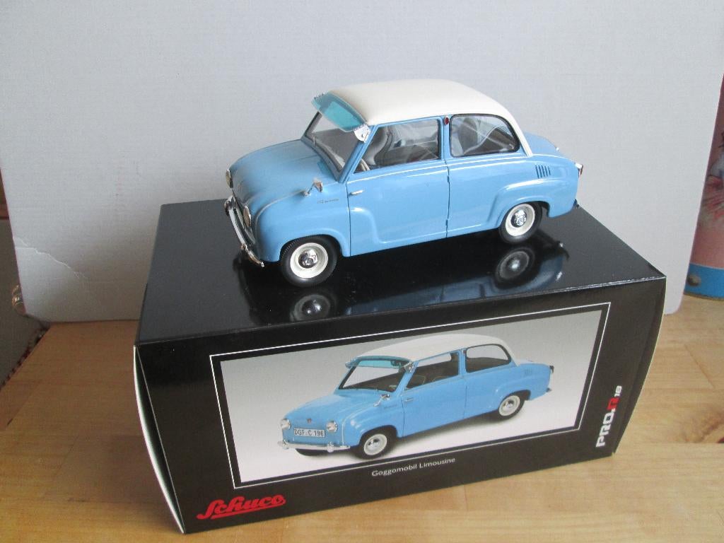 Schuco ProR Goggomobil 1:18 blau-weiß, Enlèvement ou Envoi, Comme neuf, Voiture, Autres marques