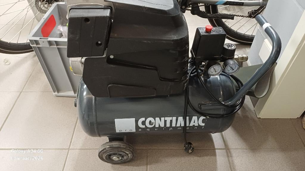 Contimac Compressor 24L CM250/8/24W, Bricolage & Construction, Compresseurs, Comme neuf, Enlèvement, 6 à 10 bars, 200 à 400 litres/min