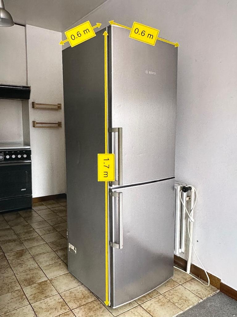 réfrigérateur avec congélateur Bosch, Electroménager, Classe énergétique A ou plus économe, 160 cm ou plus, Enlèvement, Utilisé