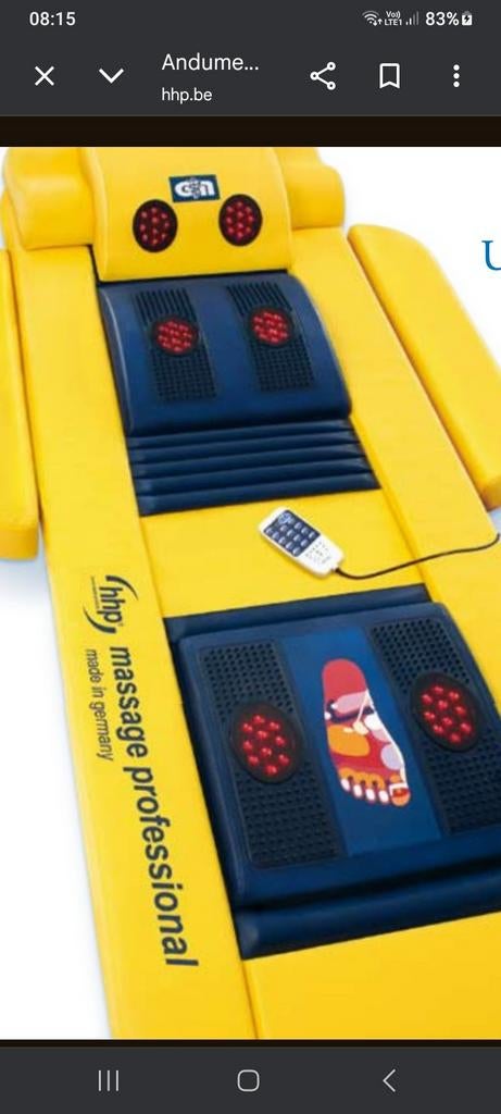 hhp andullatie matras, Sport en Fitness, Massageproducten, Ophalen