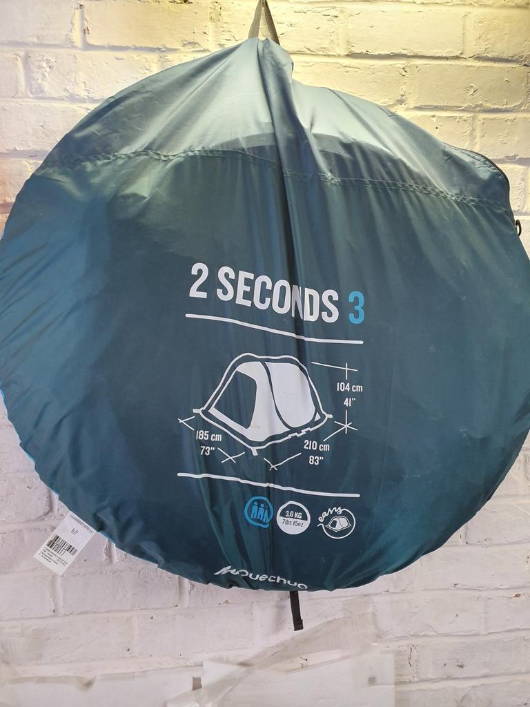 Tente Quechua Decathlon 2 secondes pour 3 personnes non util, Caravanes & Camping, Enlèvement